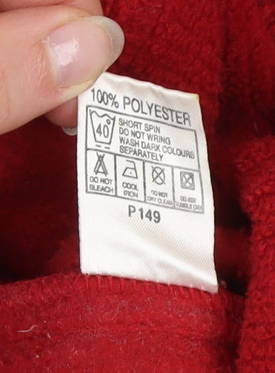 Antartex Men's Red Fleece Full Zip Jacket Size M Regular Fit