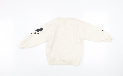 Zara Boys Ivory Graphic Print Pullover Sweatshirt 8-9 Years