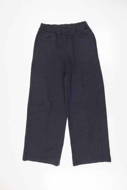 Womens UK Size S F&F Regular Fit Jogger Black Trousers