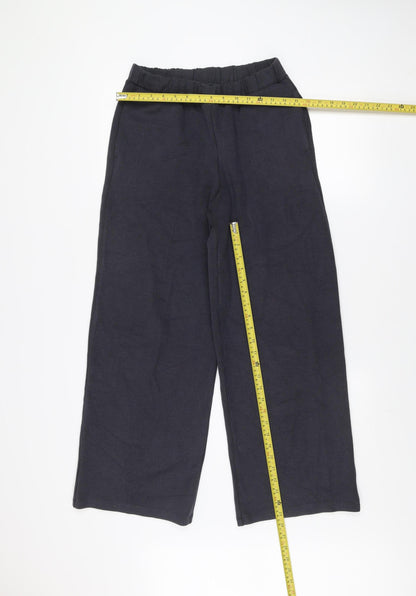 Womens UK Size S F&F Regular Fit Jogger Black Trousers