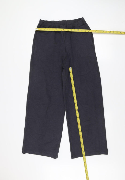 F&F Women Black Jogger Style Stretch Knit Trousers Size S