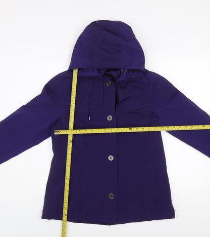 Womens UK Size S Lands' End Purple Rain Coat