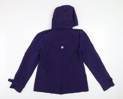Womens UK Size S Lands' End Purple Rain Coat
