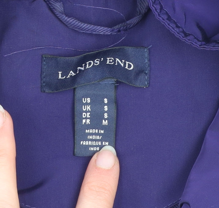 Womens UK Size S Lands' End Purple Rain Coat