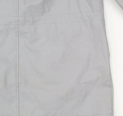 New Look Women’s Grey Hooded Waterproof Rain Coat Jacket Size 10
