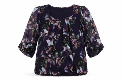 Womens UK Size 14 Dunnes Purple Tunic Blouse