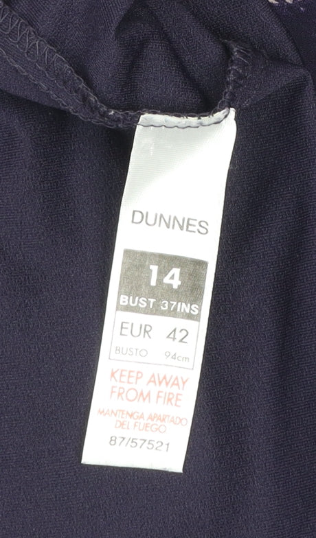 Dunnes Women’s Purple Butterfly Print Chiffon Blouse Size 14