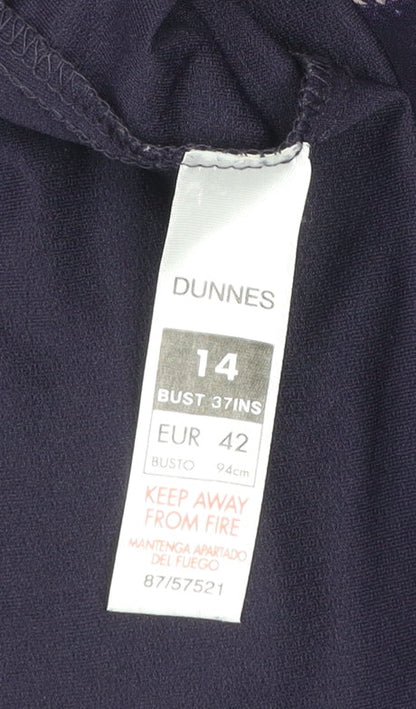 Dunnes Women’s Purple Butterfly Print Chiffon Blouse Size 14