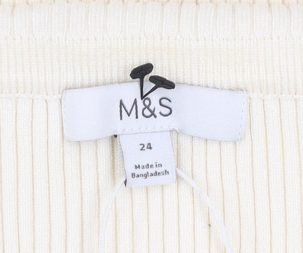 Marks and Spencer Women Beige Size 24 Knit Pencil Skirt