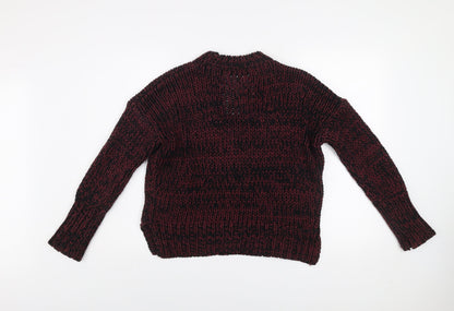 Superdry Men's Red Chunky Knit Pullover Jumper Size S