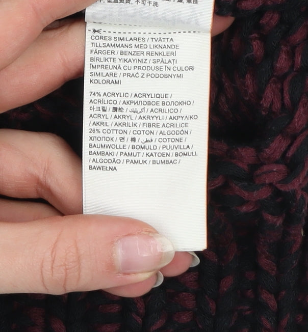 Superdry Men's Red Chunky Knit Pullover Jumper Size S