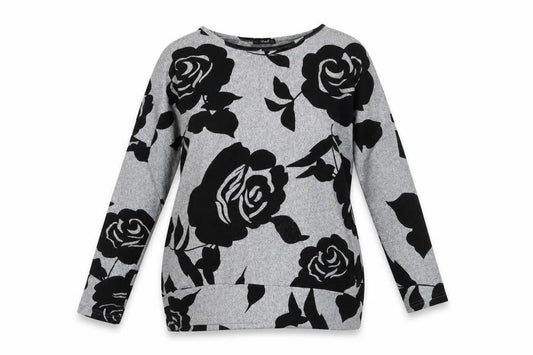 Womens UK Size 12 Quiz Grey Pullover Jumper