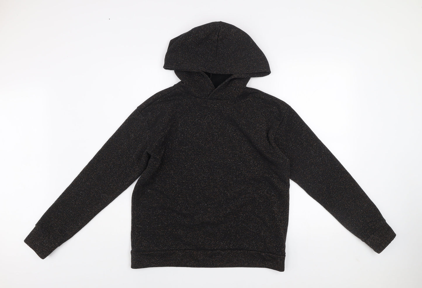 Womens UK Size S Soaked in Luxury Black Pullover Hoodie