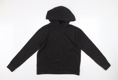 Womens UK Size S Soaked in Luxury Black Pullover Hoodie