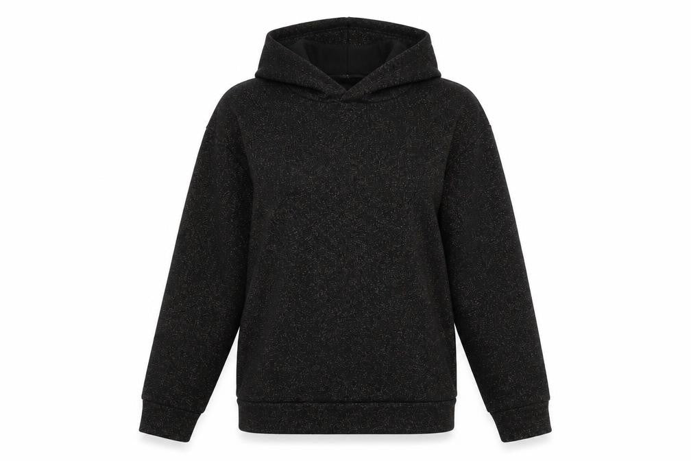 Womens UK Size S Soaked in Luxury Black Pullover Hoodie
