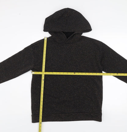 Womens UK Size S Soaked in Luxury Black Pullover Hoodie