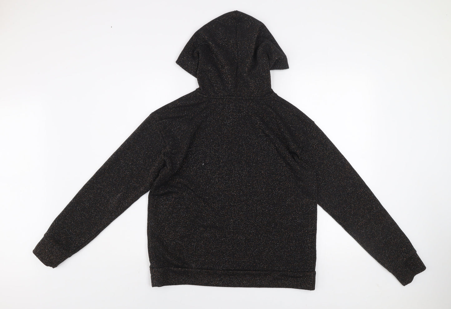 Womens UK Size S Soaked in Luxury Black Pullover Hoodie