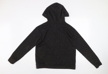 Womens UK Size S Soaked in Luxury Black Pullover Hoodie