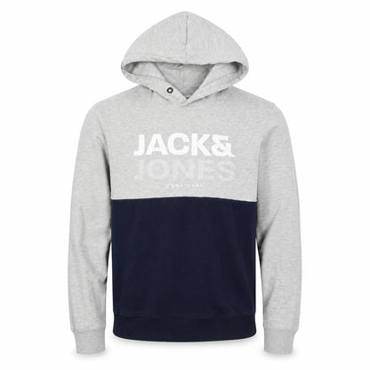 Mens UK Size L JACK & JONES Grey Pullover Hoodie