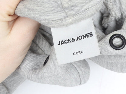Mens UK Size L JACK & JONES Grey Pullover Hoodie