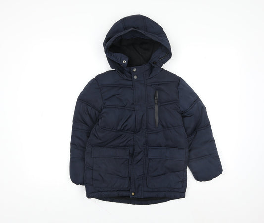 Girls UK Size 6 Years Matalan Blue Puffer Jacket