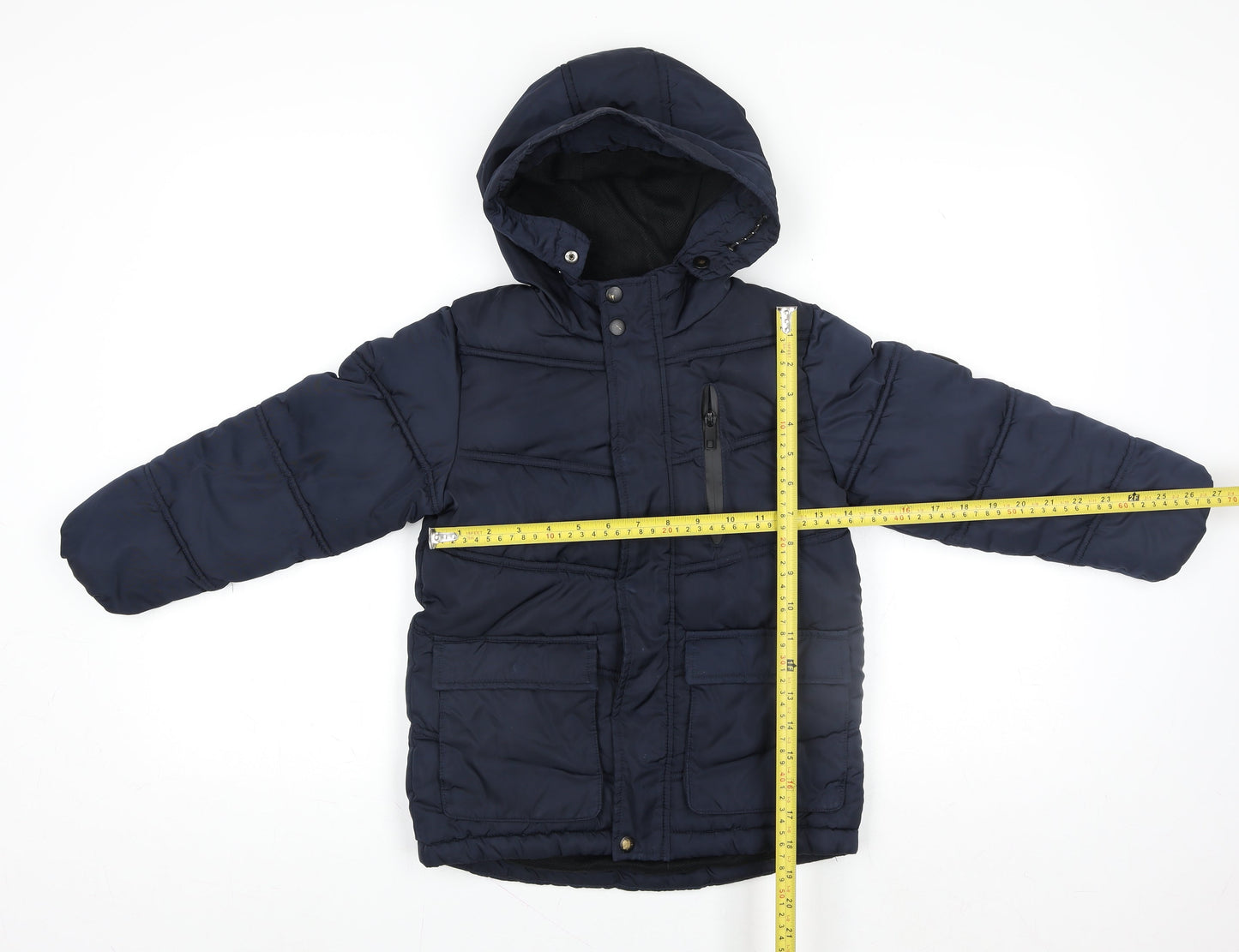 Girls UK Size 6 Years Matalan Blue Puffer Jacket