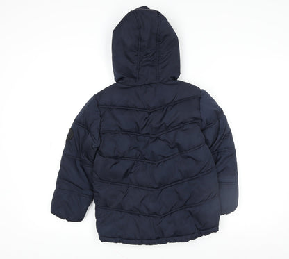 Girls UK Size 6 Years Matalan Blue Puffer Jacket