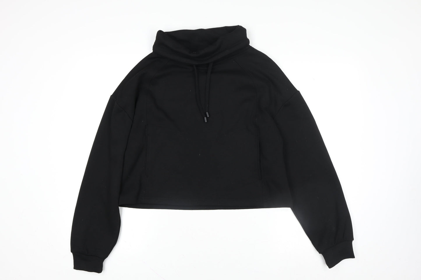 F&F Active Black Women's Small Funnel Neck Pullover Sweatshirt