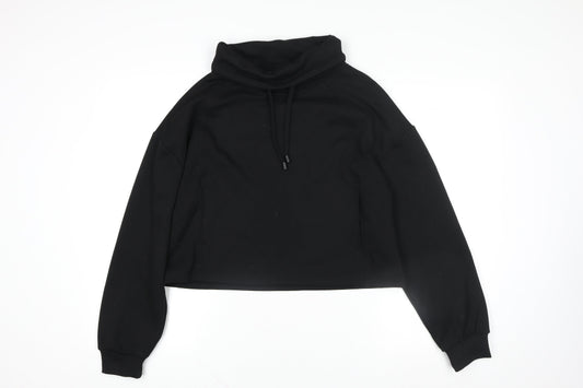 F&F Active Black Women's Small Funnel Neck Pullover Sweatshirt