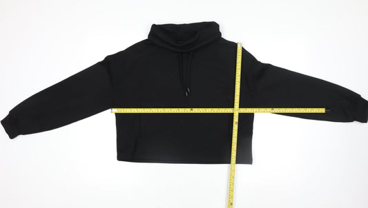 F&F Active Black Women's Small Funnel Neck Pullover Sweatshirt