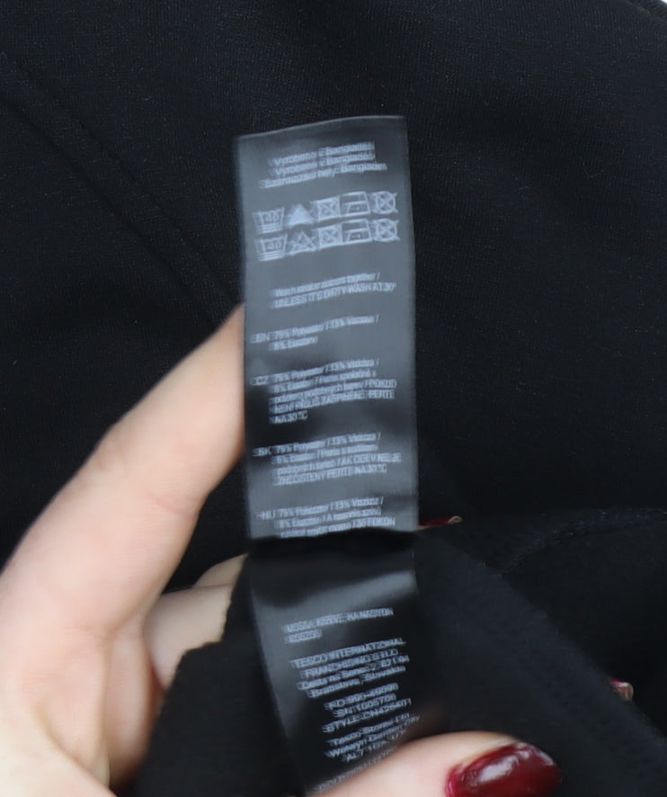 F&F Active Black Women's Small Funnel Neck Pullover Sweatshirt