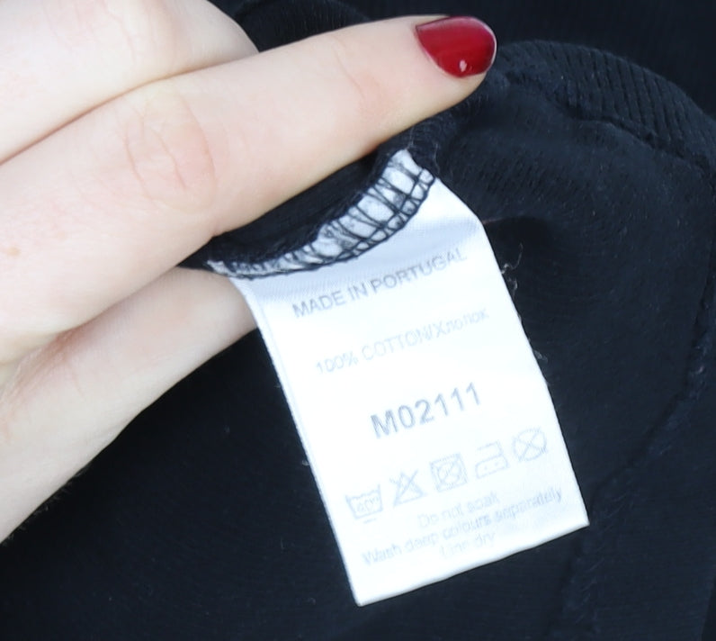 Next Men's Black Cotton V-Neck Pullover Jumper XL