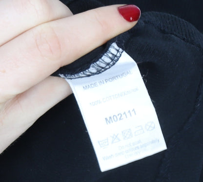 Next Men's Black Cotton V-Neck Pullover Jumper XL