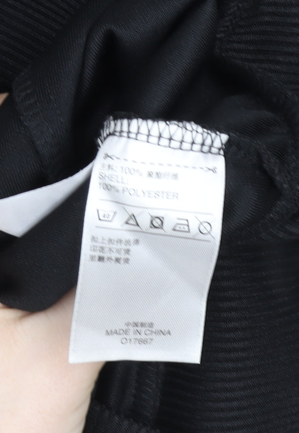 Adidas Mens Black M Track Jacket Full Zip World Tour Logo