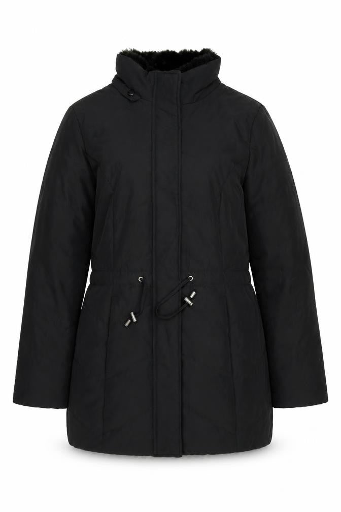 Womens UK Size 10 Roman Black Parka Coat