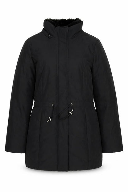 Womens UK Size 10 Roman Black Parka Coat