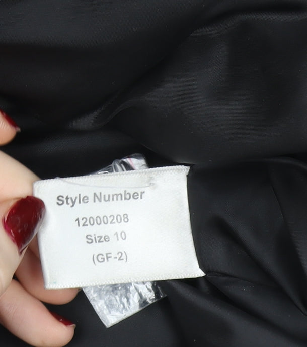 Womens UK Size 10 Roman Black Parka Coat