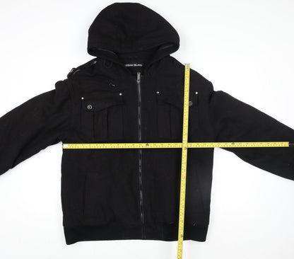 Womens UK Size M Urban Island Black Bomber Jacket