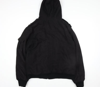 Womens UK Size M Urban Island Black Bomber Jacket