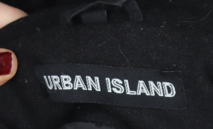 Womens UK Size M Urban Island Black Bomber Jacket