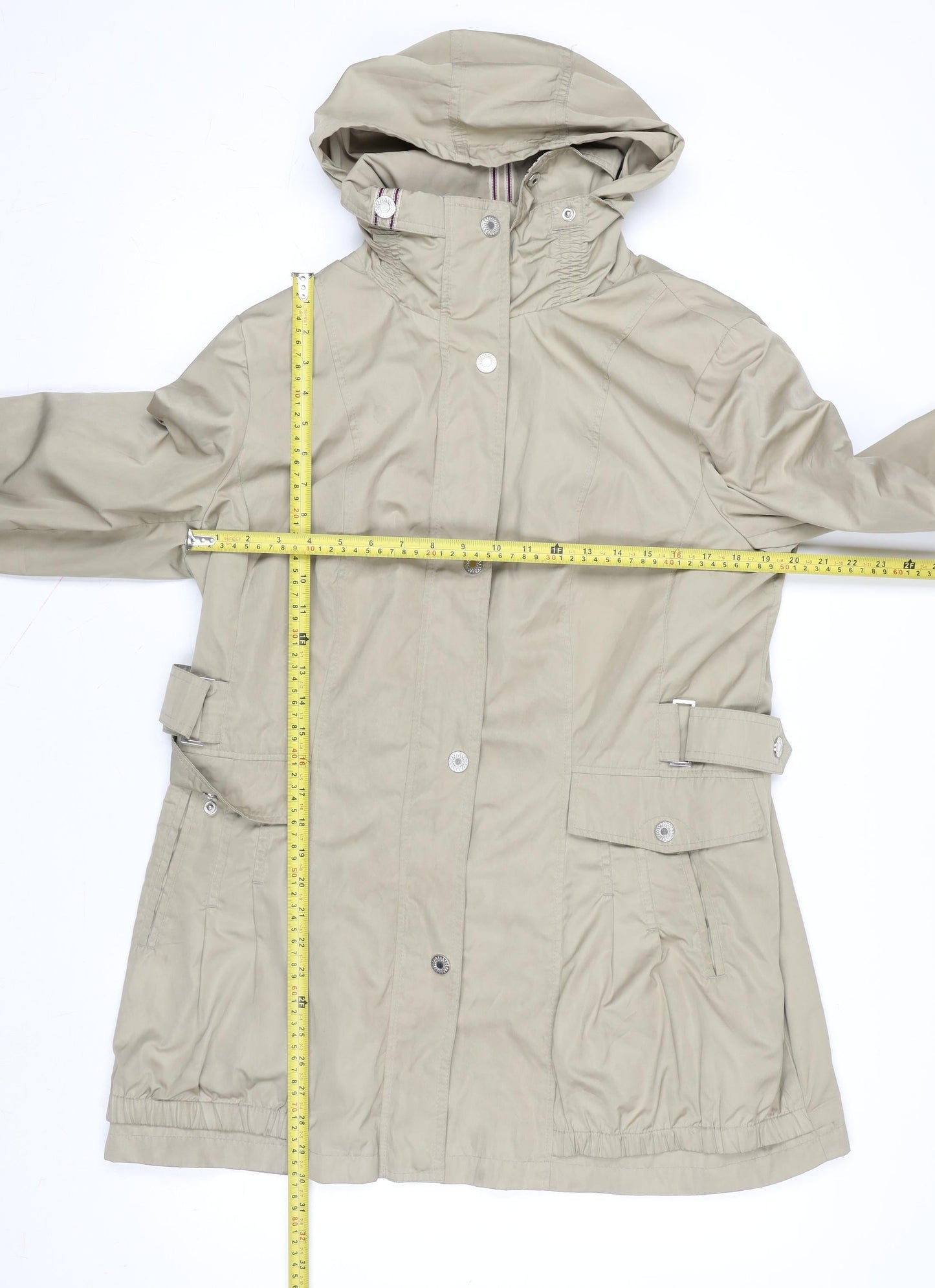 Womens UK Size 12 Klass Collection Beige Rain Coat