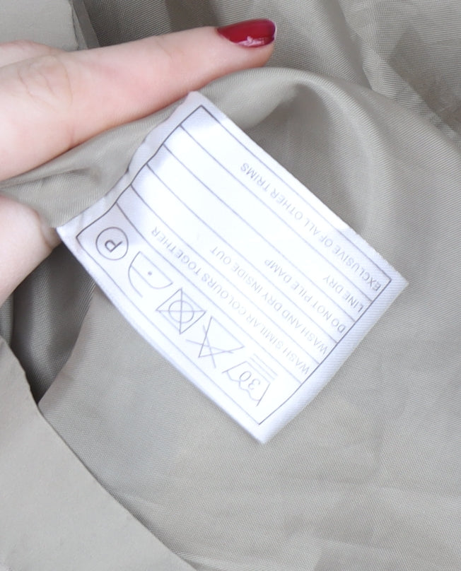 Womens UK Size 12 Klass Collection Beige Rain Coat