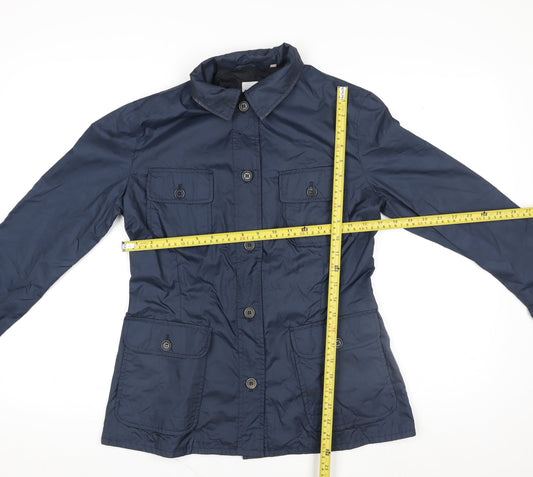 Aspesi Men's Blue Polyamide Button-Up Lightweight Jacket M