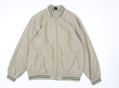 Mens UK Size M Pegasus Beige Bomber Jacket