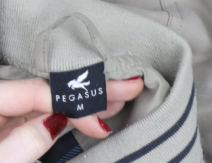 Mens UK Size M Pegasus Beige Bomber Jacket