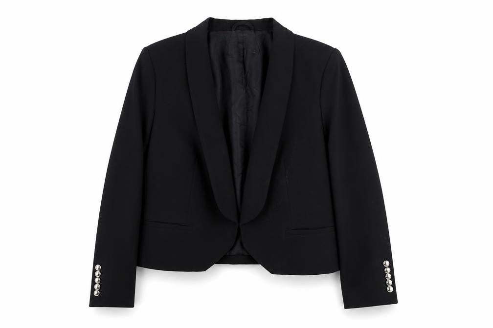 Womens UK Size 10 Mango Regular Black Blazer