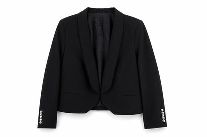 Womens UK Size 10 Mango Regular Black Blazer