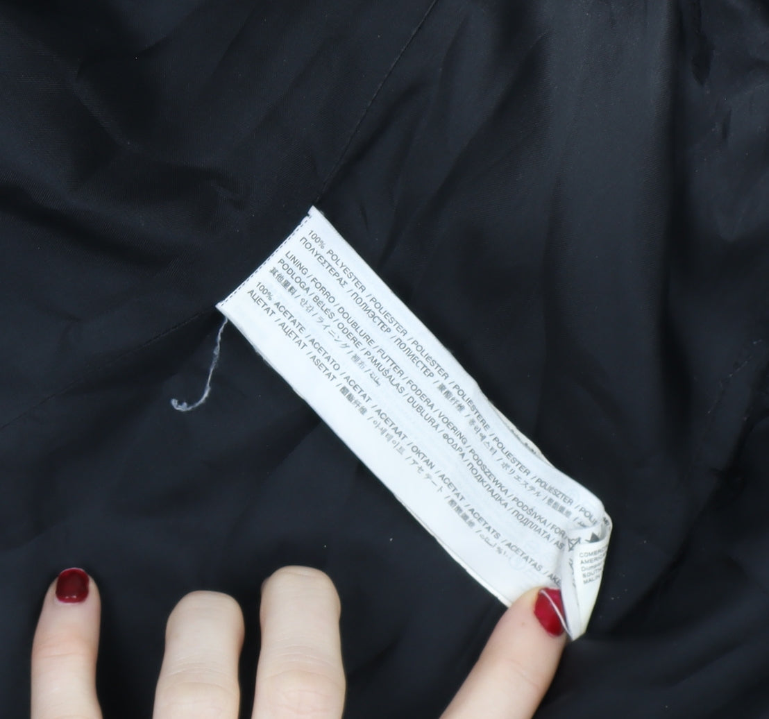 Mango Women Black Size 10 Shawl Lapel Tuxedo Blazer