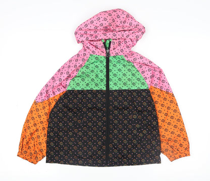 Girls UK Size 7 Years NEXT Multicoloured Windbreaker Coat