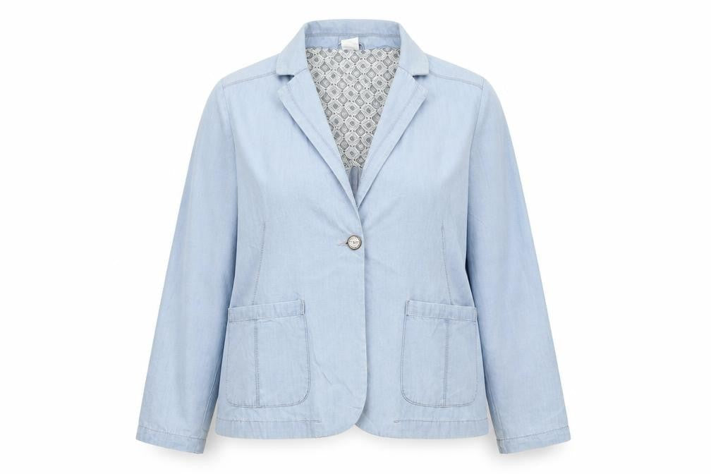 Womens UK Size 16 Cotton Traders Blue Basic Jacket